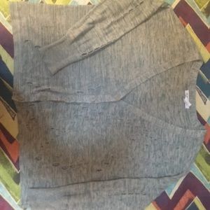 Lightweight cardigan with destruction/holes